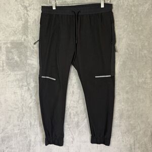 Under 510 Athletic Jogger Pants Men 34x26 (34x24) Black Nylon Stretch Reflective